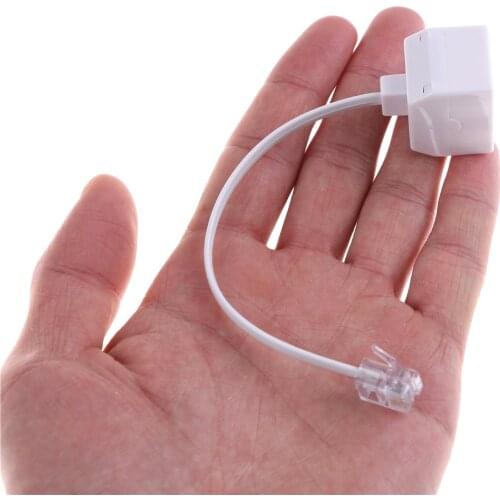 1PC 6P4C RJ11 Dual Female To Male Telephone Cable Splitter Adapter Telephone RJ11 Male Line Filter Connector Hot Sale