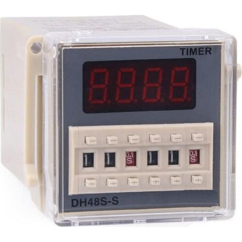 DH48S-S AC 220V repeat cycle SPDT time relay with socket DH48S series 220VAC delay timer with base