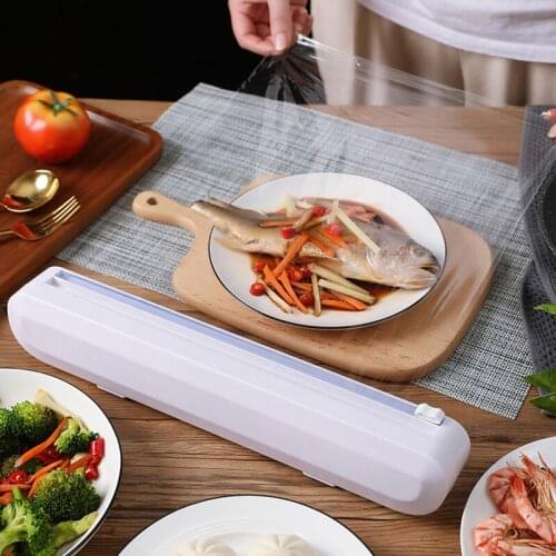 Cling Film Cutter Sharp Plastic Cling Film Cutters Adjustable Convenient Cling Film Cutting Box Kitchen Tools Accessories