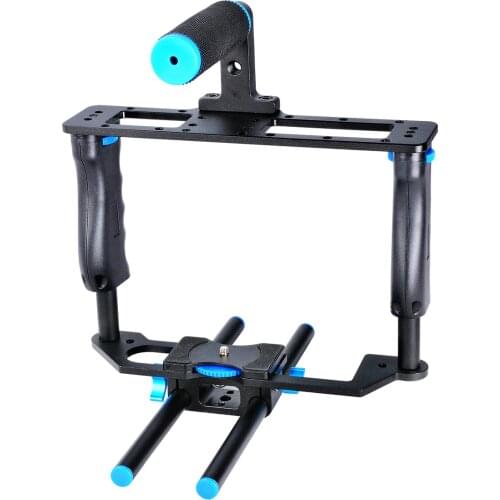 Photographic Aluminum Alloy Handheld DSLR Camera Cage for Canon/Nikon/Sony 5D/600D/D610D/700D Camera for shooting Video