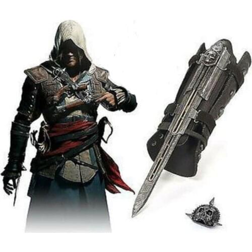 Assassins Creed Hidden Blade Sleeve Sword Hidden Blade Edward Weapons Sleeves Swords Can The Ejection Cosplay Toys Model