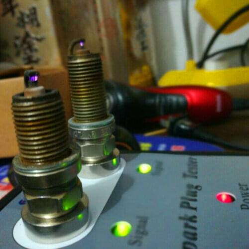 Car Two Channel Spark Plug Tester Plug Analyze Adjustable Dual Hole Ignition