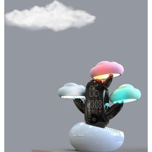 Cloud weather time light smart sensor fun alarm clock accurate clock live voice reminder weather alarm clock 020 y