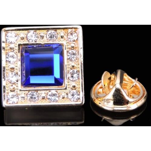 High quality jewelry mens Brooch Lapel Pin New badge gold crystal brooch mens wedding dress jewelry accessories pin gift