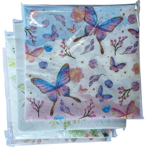 Ynaayu 20pcs/set Eiffel Tower Paper Napkins Pink Wedding Birthday Party Newest Disposable Tableware For Event Party Decoration