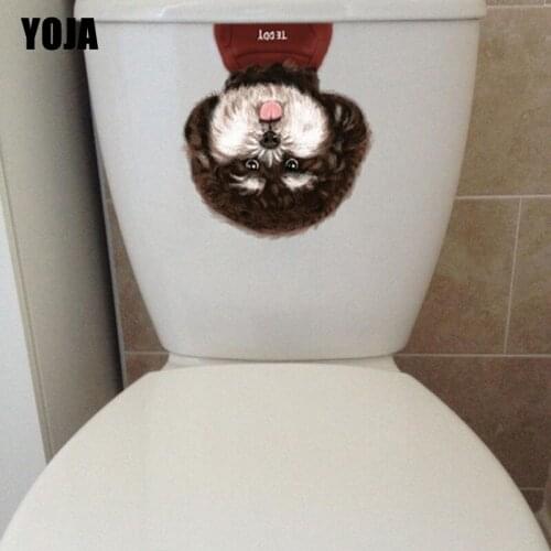 YOJA 20*22.1CM Pet Dog Toilet Sticker Decal Modern BedRoom Home Wall Decor T3-0498