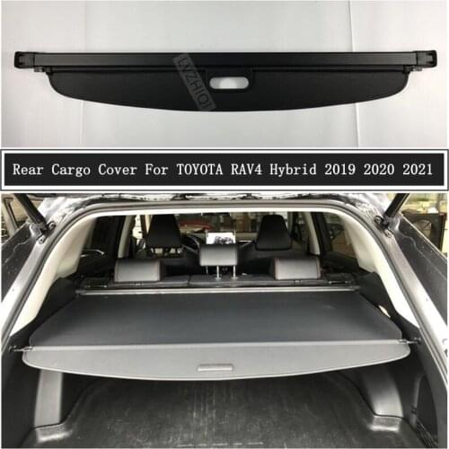 Rear Cargo Cover For TOYOTA RAV4 Hybrid 2019 2020 2021 Partition Curtain Screen Shade Trunk Security Shield Auto Accessories