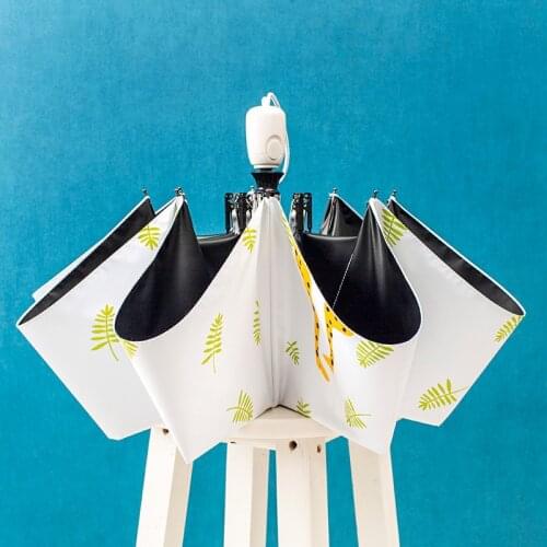 Automatic umbrella female Korean small fresh rain and rain dual-use forest retro goddess sunshade ins folding sun umbrella