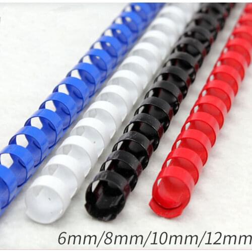 10PCS 21 Hole Binding Ring 6-12mm Loose-leaf Spiral Coil Scrapbook Album Binding Aprons PVC Binder Rings Notebook Office Supply