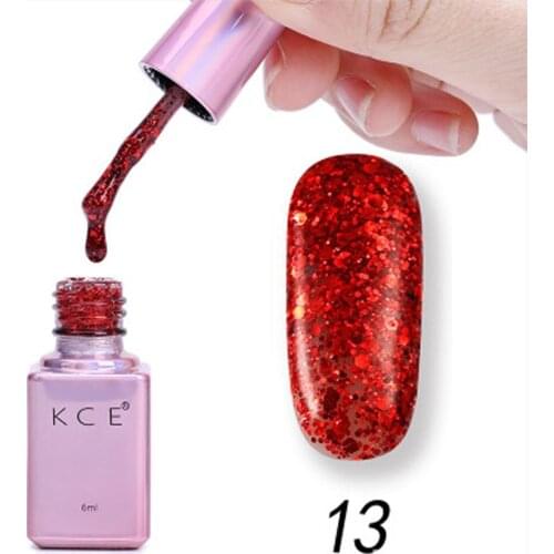 6ML Beautiful Paillette Type Nail Polish Quick Drying Nail Gel Varnish Non-Toxic Compact DIY Nail Art Tool