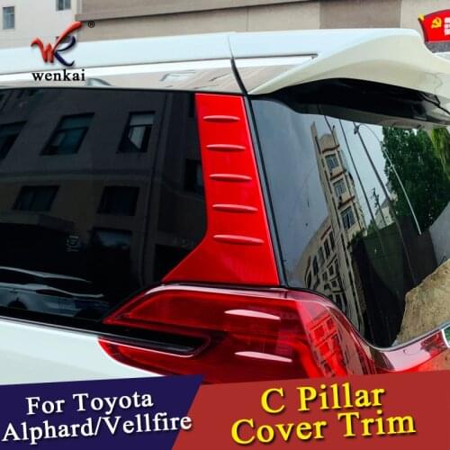 Car Accessories C Pillar Rear Window Quarter Cover Garnish Red For Exterior Toyota Alphard Vellfire 3rd Gen