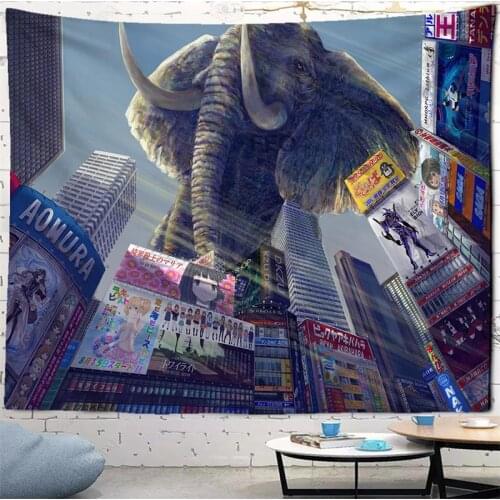FFO Cyberpunks Future Steam City Tapestry Psychedelic Galaxy Wall Hanging Hippie Art Home Decoration