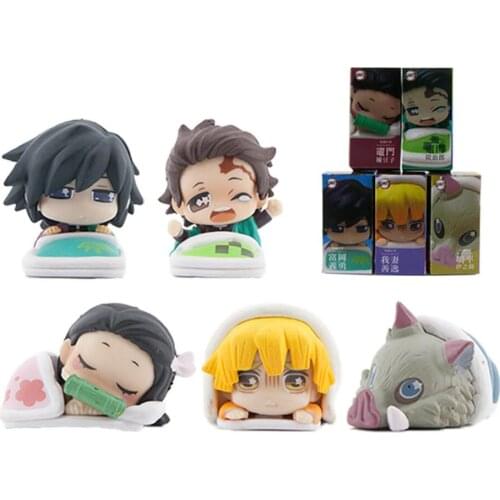 5cm Kamado Tanjirou Demon Slayer Kimetsu no Yaiba Tomioka Nezuko Agatsuma Zenitsu Hashibira Inosuke Kaigaku Action figure toys