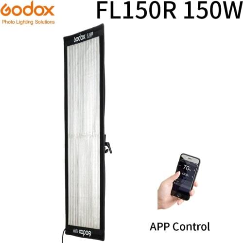 Godox FL150R 150W Flexible LED Video Light Rollable Cloth Lamp with Controller + Remote Control + X-shape Support +Mobile APP