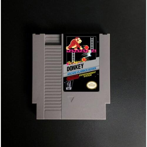 Donkey Game Kong 1 or 2 or 3 or Arcade or Jr. Math or Pauline Edition - 72 pins 8bit Game Cartridge