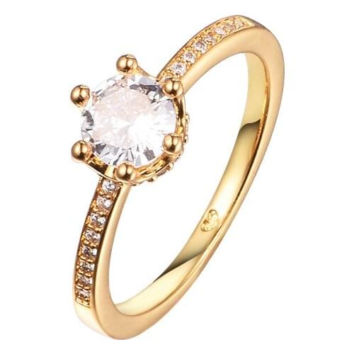 Clear Sparkling Crown Solitaire Ring Authentic 925 Sterling Silver Jewelry Ring For Woman Silver Rings For Jewelry Making