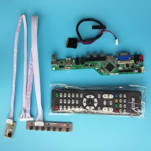 Kit for LP173WD1 17.3" VGA remote USB HDMI 40pin LVDS TV AV Panel Screen LCD LED 1600X900 Controller driver board