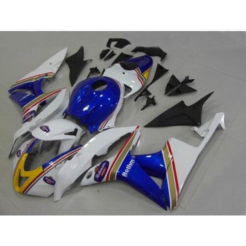 Injection mold Fairing kit for CBR600RR 07 08 CBR 600 RR F5 CBR 600RR 2007 2008 ABS White blue Fairings set+gifts HH18