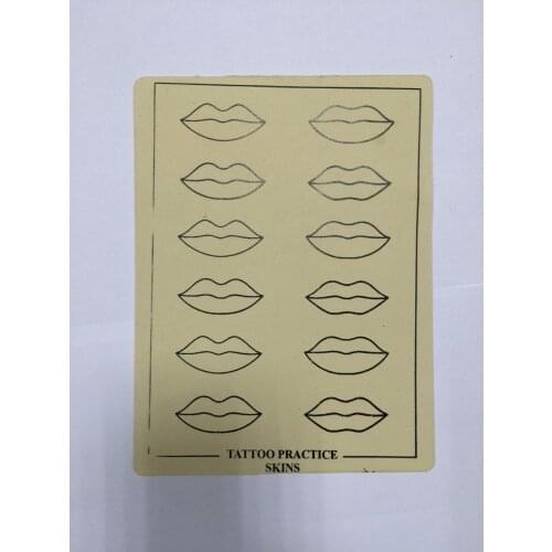 Tattoo Practice Skin 10pcs/lot Permanent Makeup Tattoo Practice Skins Mouth Tattoo Practice Fake Skins