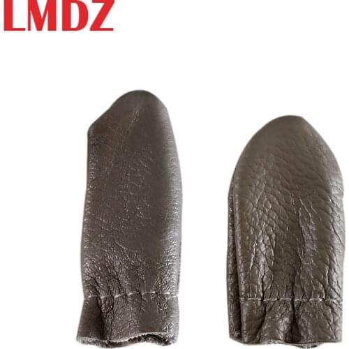 LMDZ 2pcs Thimble Leather Finger Protector Cowhide DIY Handmade Leather Thickened Finger Cot Random Color