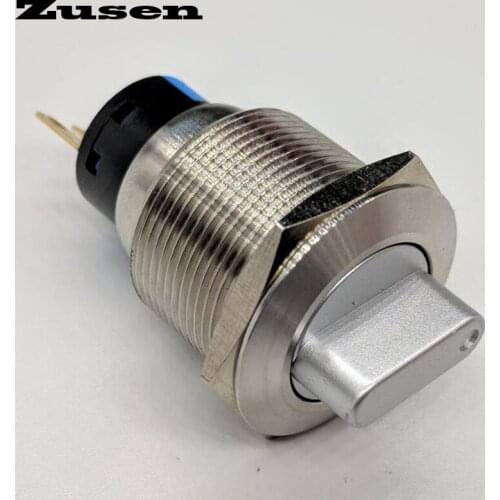 Zusen 22mm metal selector switch 2 position on/off 1NO1NC push button switch