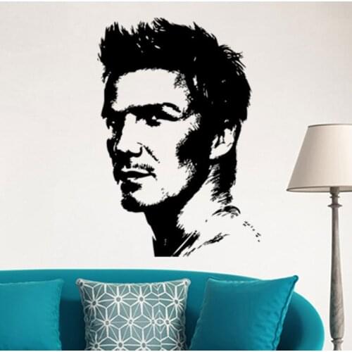 David Beckham Football Star Wall Decals Eco-friendly Removable Vinyl Stickers For Home And Shop Decor Kid`s Room Sofa Background