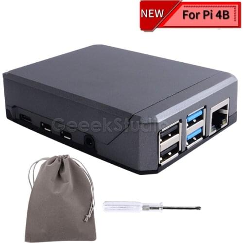 New Argon NEO Black Aluminum Alloy Case Shell Enclosure Sliding Magnetic Top with Heat Sinks for Raspberry Pi 4B Pi 4 Model B