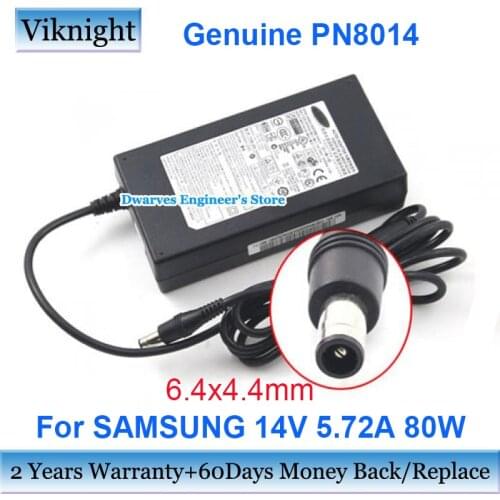 Genuine PN8014 14V 5.72A AC/DC Adapter For Samsung S27A950D TA750 S27A950D U28D590D BN44-00455A LT27A950 LCD Monitor Adapters