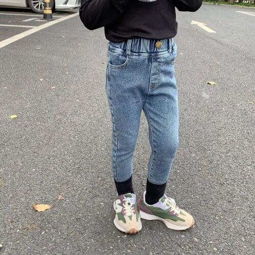 2019 Autumn Girls High Wiast Jeans Kids Fashion Denim Pants Kids Jeans Girl