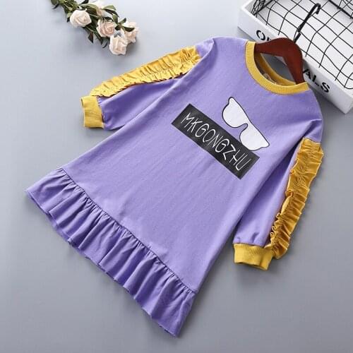 3-10 years High quality girl dress 2021 spring new fashion casual active full sleeve kid children girl clothing princess dress