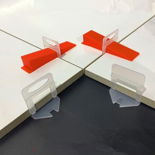 100pcs Plastic tile spacers Straps Clips 1mm -3mm Slit Locator flooring wall Ceramic fixed holder Bases laying leveling system