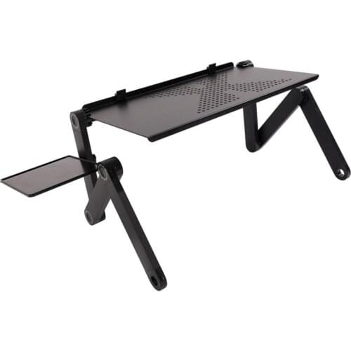 Stand for Bed Cozy Aluminum Vented Lap Workstation Desk with Mouse Pad Foldable Book Reading Stand Notebook Tablet