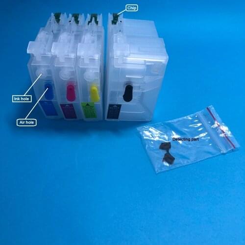 YOTAT Empty Refillable Ink Cartridge LC3129 LC3129XL for Brother MFC-J6995CDW printer with one time chip