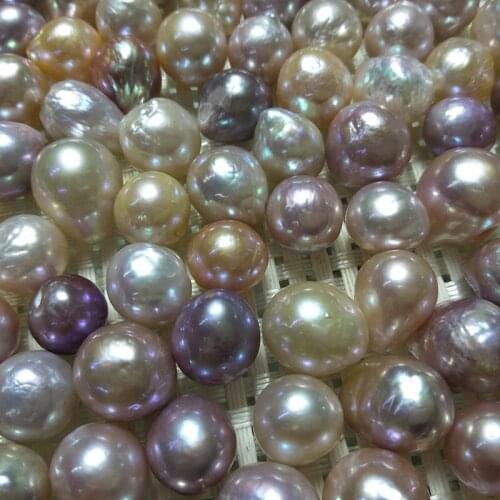 MIX COLORS Natural Baroque Pearls, Loose Freshwater Edison Pearls, 13-16MM Super Big Size Pearls, 10PCS/LOT