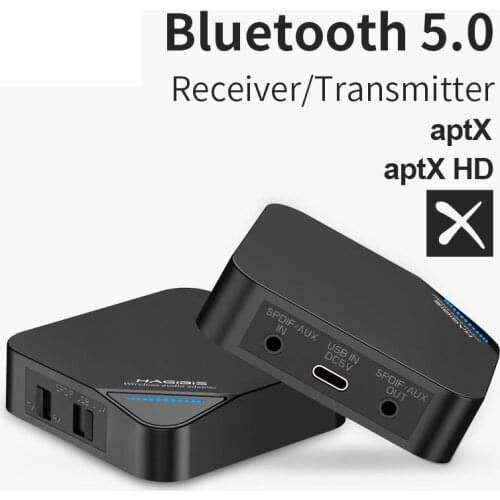 TWISTER.CK Bluetooth 5.0 Receiver Transmitter 2 in 1 Wireless aptX HD Audio 3.5mm Adapter for TV/Headphone/Car/PC