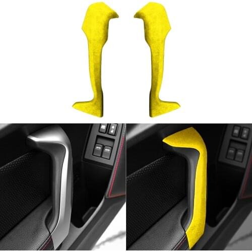 Suede Wrap Car Inner Door Handle Decoration Frame Armrest Cover Panel Trim Strip for Subaru BRZ for Toyota 86 2013-2020 Styling