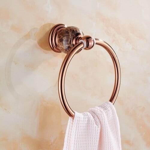 038 High quality stainless steel rose gold bathroom towel ring towel rack bath towel ring home hardware