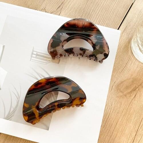 1PCS Tortoise Hair Claw Clip Vintage Tortoise Shell Hair Claw Leopard Hair Clip Women Girls Hair Clip Headwear Accessories