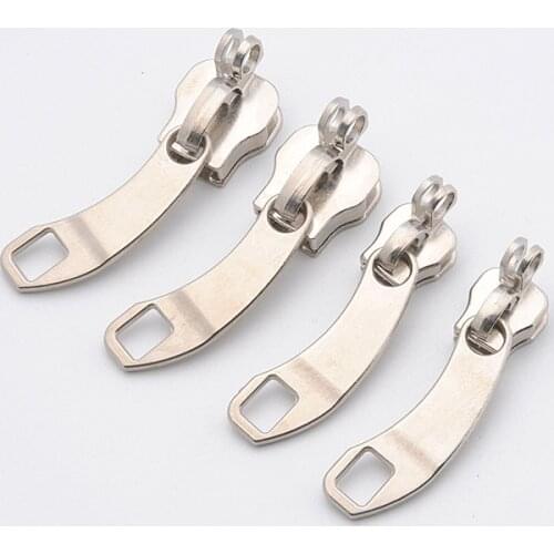 2 Pairs 5# 8# 10# Zipper Pull Metal Zipper Slider Zipper Head DIY Clothes Bag Suitcase Accessories For Zipper Repair Kits