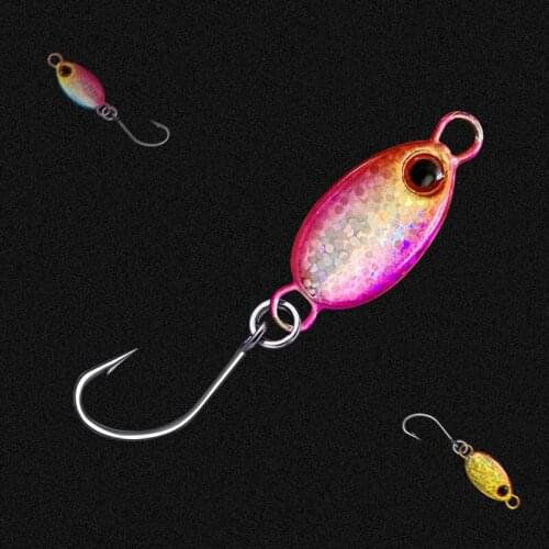 3Pcs 2g 3g 5g Mini Fishing Spoon Lure Sharp Hook Spinners Spoon Bait Freshwater Fishing Tackle Light Weight Micro Metal Bait