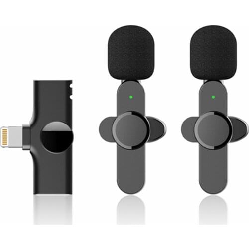 Portable Wireless Lavalier Microphone for Smart Phone Wireless Mic Recording with YouTube Facebook Vlog TikTok