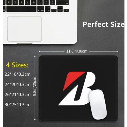 Bridgestone Fan Art White Logo Symbol Mouse Pad DIY Print Pirelli Fan Logo Tire Tires Racing Motor