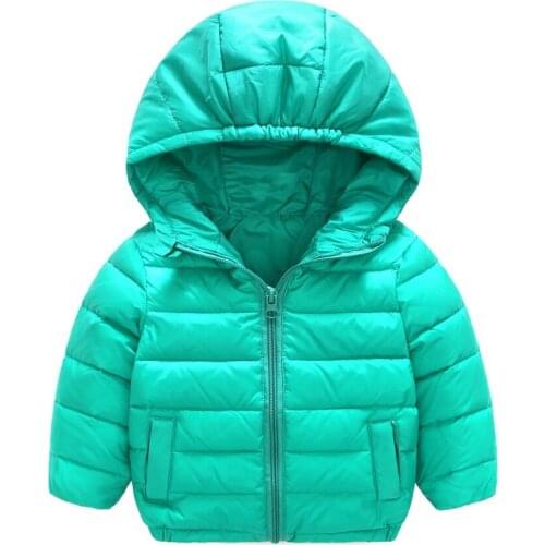 Kids Outerwear Girl&Boy Spring Autumn Hooded Coat Children Cotton-Padded Clothes boy Down Jacket 1-5 years old