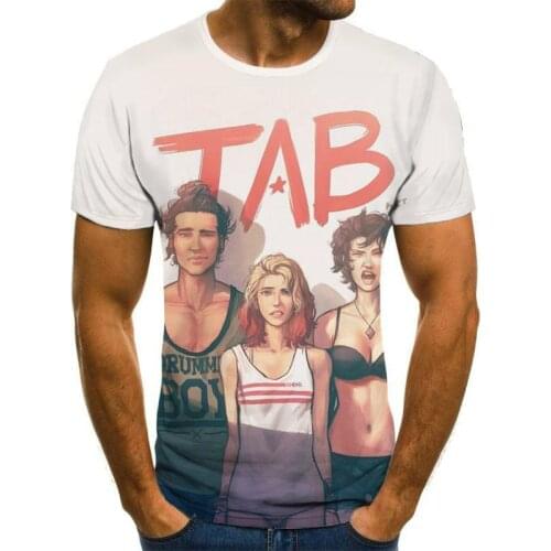 Mens Womens 3D Printing Letter Short Sleeve T-shirt Hip Hop Fashion T-shirt Summer Streetwear New Young People Fashion Match