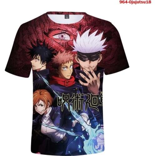 3d T Shirt Anime Jujutsu Kaisen Print Summer New Short Sleeve Fashion Hip Pop Streetwear Cool Tshirts Women Jujutsu Kaisen Tops
