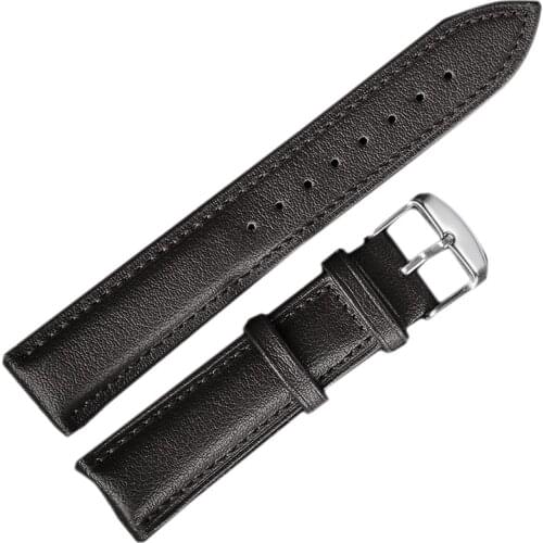 Genuine Leather Watchband 12-24MM Waterproof Watch Strap for Alfajr WA-10 AlHarameen 6102