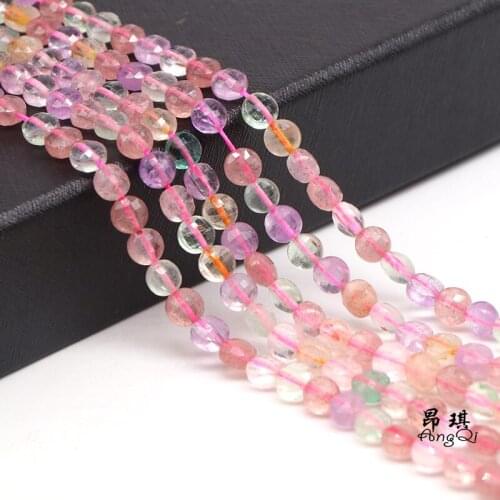 Healing Powelful Natural Super Seven Crystal Topazs Round Stone Beads For Jewelry Making Diy Bracelet Necklace 6mm 15'' strand