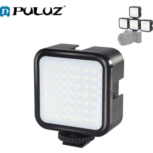 PULUZ 49LED 3W Video Light Cold Shoe Lamp Vlog Fill Light For Phone Camcorder Canon Nikon DSLR Camera