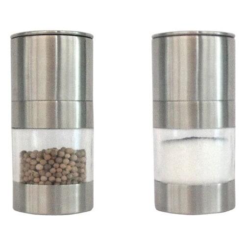 1PC Hot Sale Stainless Steel Thumb Push Salt Pepper Grinder Spice Sauce Mill Tool KX 125