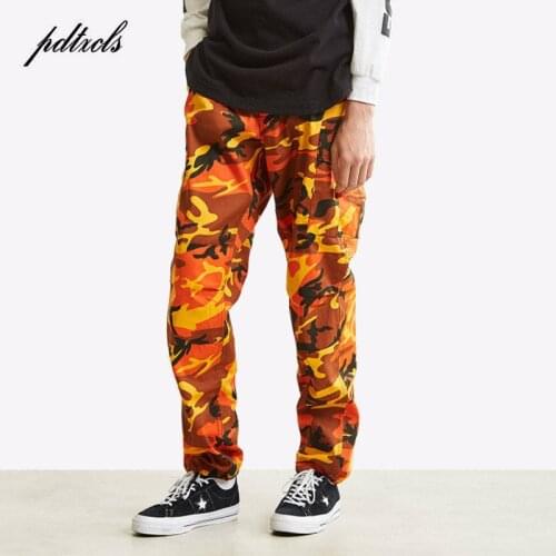 49Hot Camouflage Color Camo Cargo Pants 2018 Mens Fashion Baggy Tactical Trouser Hip Hop Casual Cotton Pockets Pants Streetwear